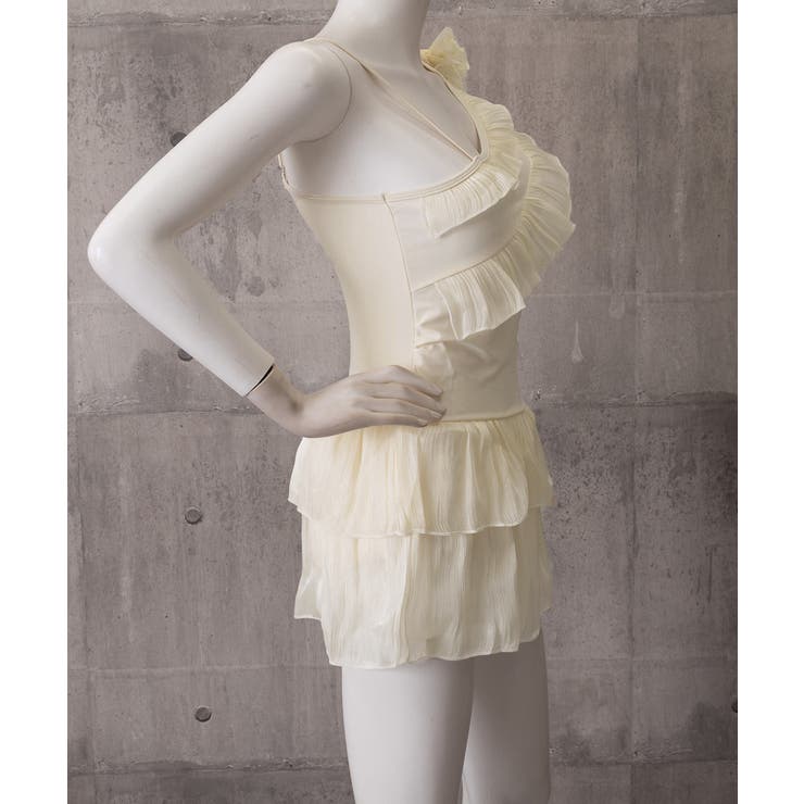 ワンショルダーフリル水着お腹カバー 温泉 リボンスイムウェア | SUNSHINE CLOSET | 詳細画像11 