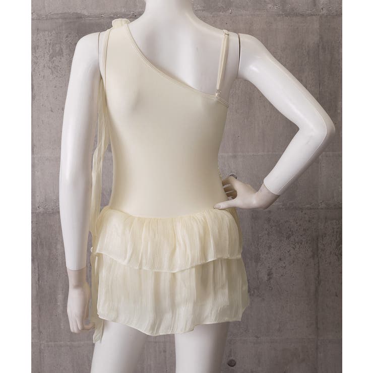 ワンショルダーフリル水着お腹カバー 温泉 リボンスイムウェア | SUNSHINE CLOSET | 詳細画像13 