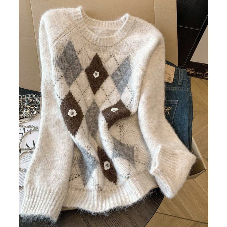 花モチーフ トラッド ニットトップス | SUNSHINE CLOSET | 詳細画像23 