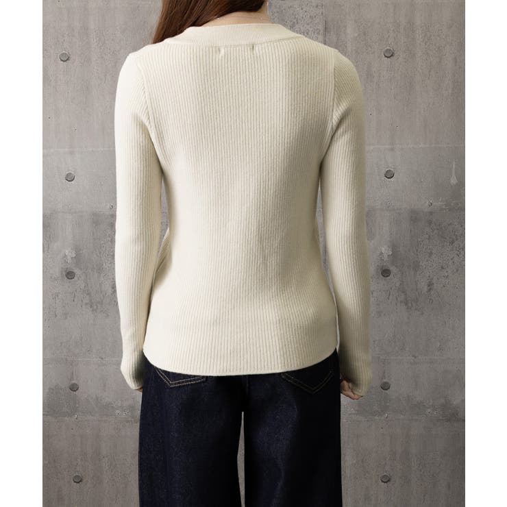 裏起毛ニットトップス Vネックリブニット | SUNSHINE CLOSET | 詳細画像19 