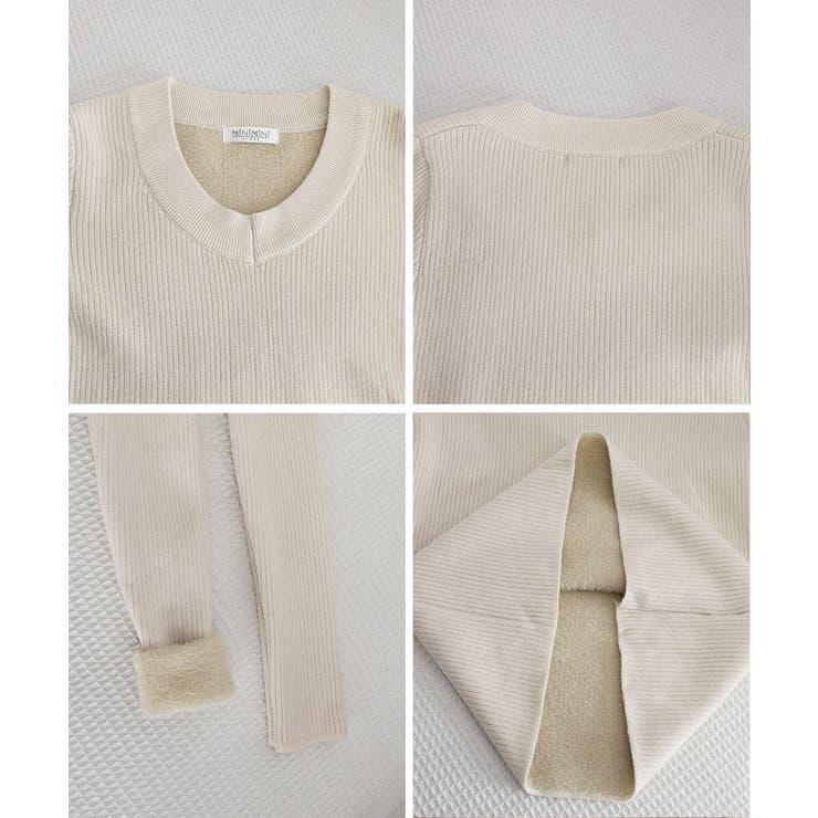 裏起毛ニットトップス Vネックリブニット | SUNSHINE CLOSET | 詳細画像23 