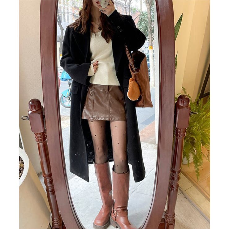 裏起毛ニットトップス Vネックリブニット | SUNSHINE CLOSET | 詳細画像3 