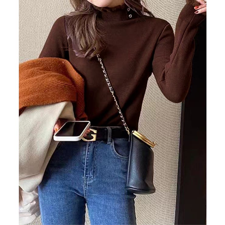 裏起毛 ハイネックニットトップスフリル襟 | SUNSHINE CLOSET | 詳細画像15 