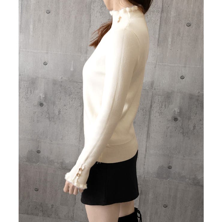 裏起毛 ハイネックニットトップスフリル襟 | SUNSHINE CLOSET | 詳細画像19 