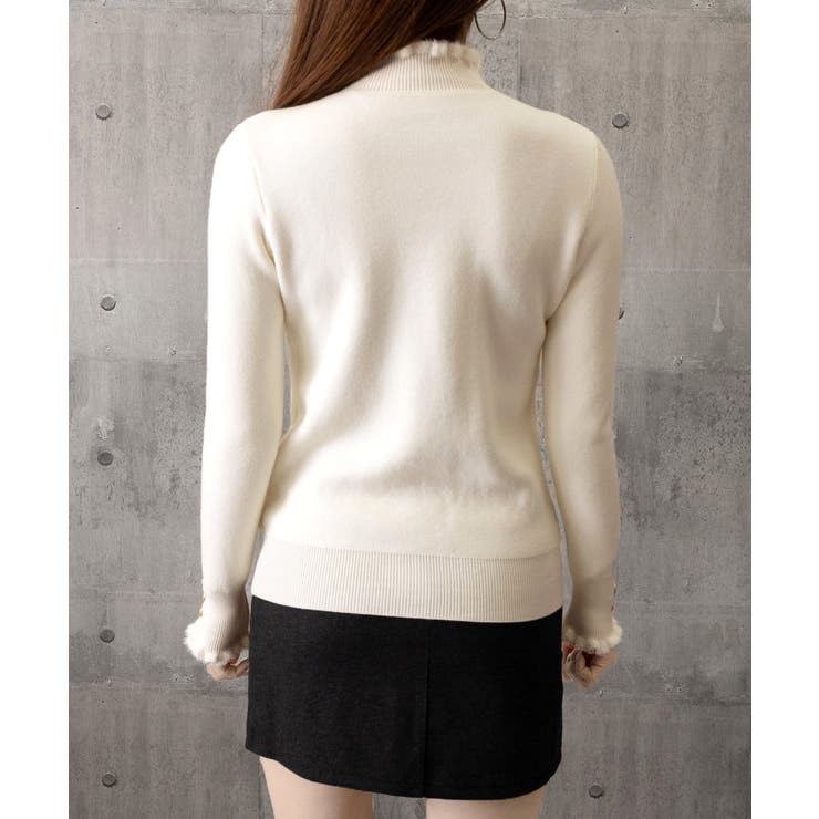 裏起毛 ハイネックニットトップスフリル襟 | SUNSHINE CLOSET | 詳細画像20 