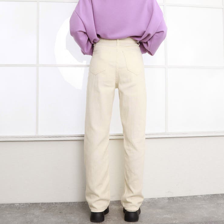 デニムストレートパンツ ダメージジーンス[品番：AGCW0004025