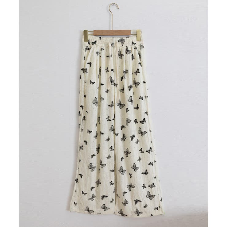 蝶柄ワイドパンツ ダメージロングパンツ夏 | SUNSHINE CLOSET | 詳細画像29 