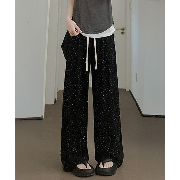 蝶柄ワイドパンツ ダメージロングパンツ夏 | SUNSHINE CLOSET | 詳細画像6 