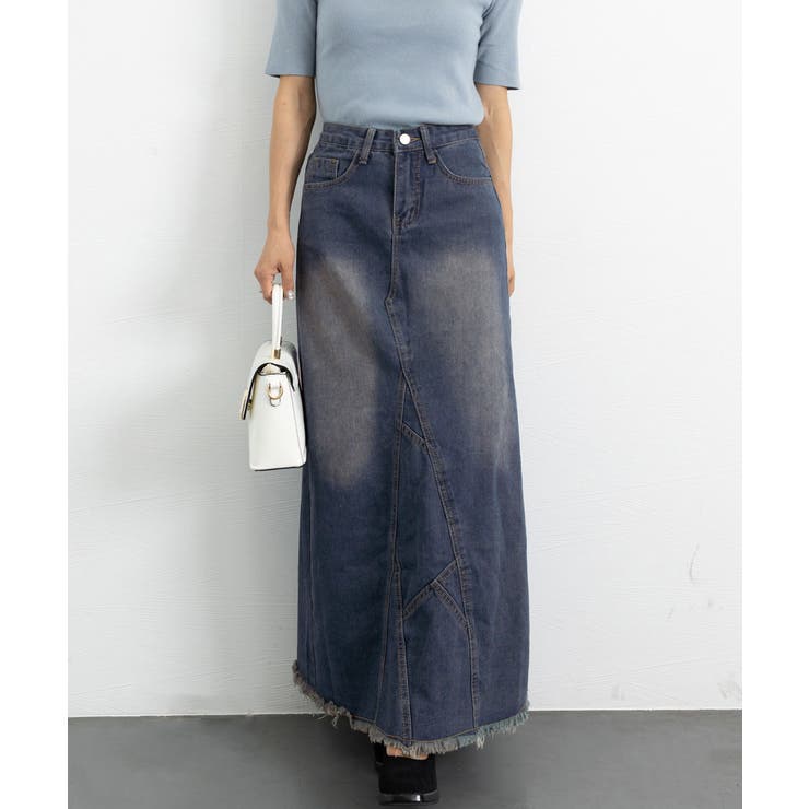 デニムロングスカート バックスリット韓国 | SUNSHINE CLOSET | 詳細画像10 