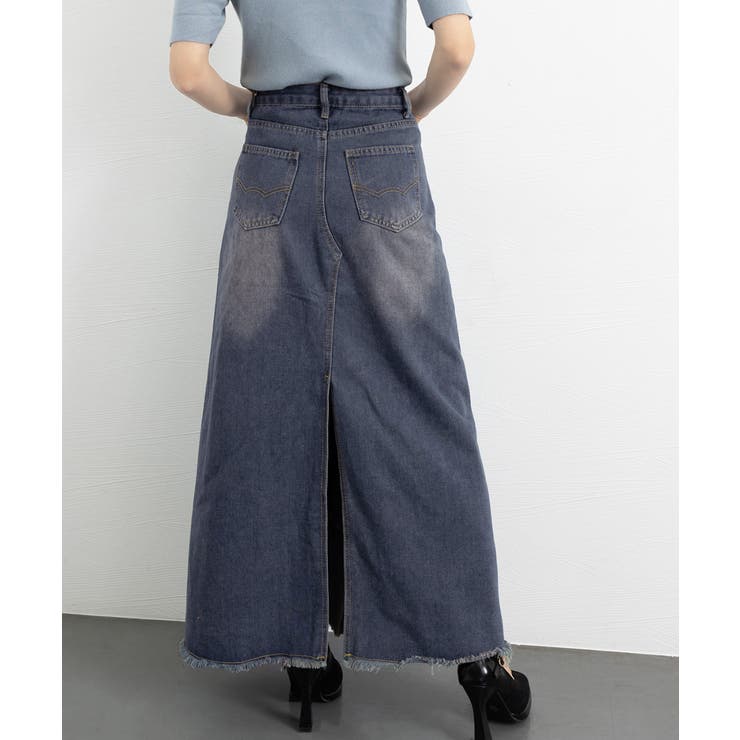 デニムロングスカート バックスリット韓国 | SUNSHINE CLOSET | 詳細画像12 