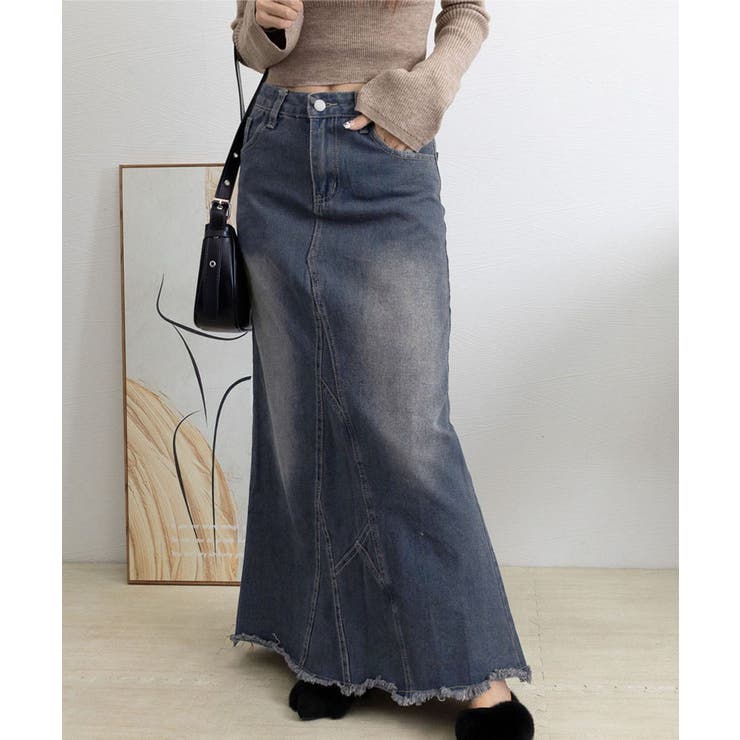 デニムロングスカート バックスリット韓国 | SUNSHINE CLOSET | 詳細画像14 