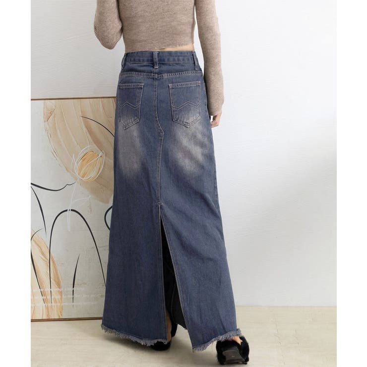 デニムロングスカート バックスリット韓国 | SUNSHINE CLOSET | 詳細画像17 