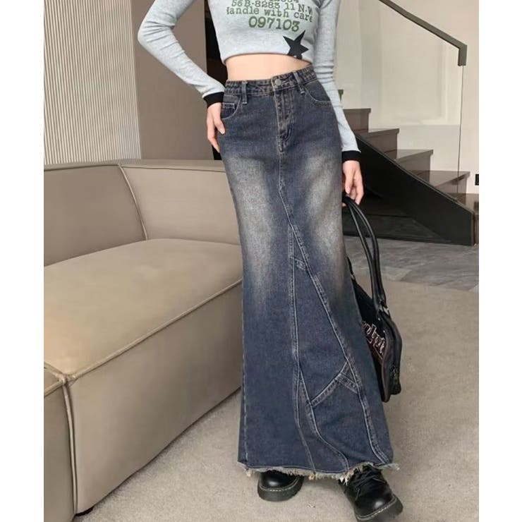 デニムロングスカート バックスリット韓国 | SUNSHINE CLOSET | 詳細画像2 