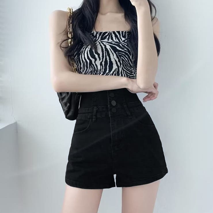 サックスブルー】デニム ショートパンツ  ハイウエスト美脚[品番：AGCW0003750]｜ANGELCLOSET（エンジェルクローゼット）のレディースファッション通販｜SHOPLIST（ショップリスト）