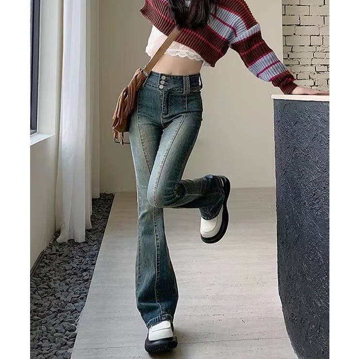 レトロ セミフレアデニムパンツレディース | SUNSHINE CLOSET | 詳細画像10 