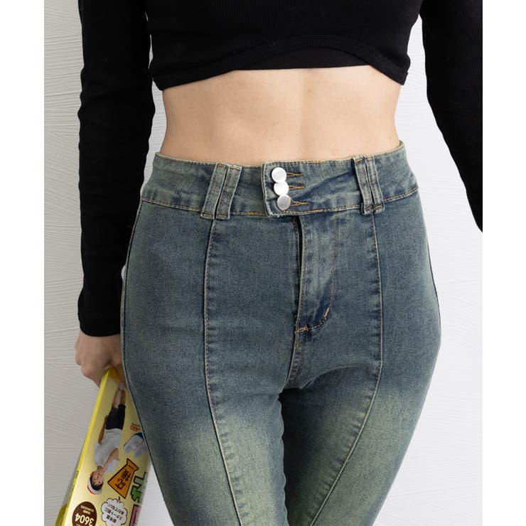 レトロ セミフレアデニムパンツレディース | SUNSHINE CLOSET | 詳細画像15 