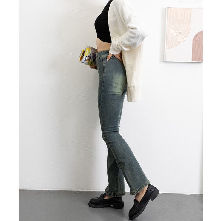 レトロ セミフレアデニムパンツレディース | SUNSHINE CLOSET | 詳細画像17 