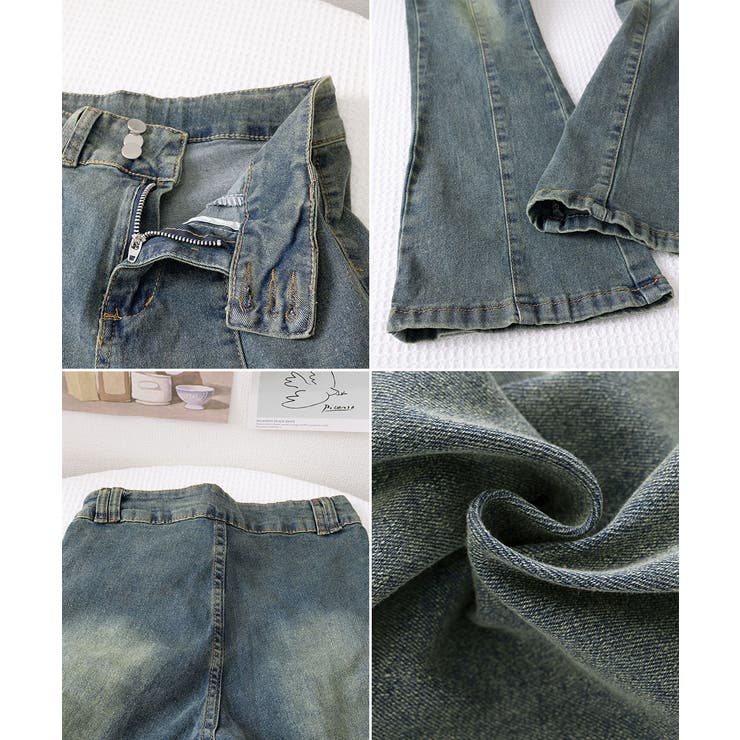 レトロ セミフレアデニムパンツレディース | SUNSHINE CLOSET | 詳細画像22 