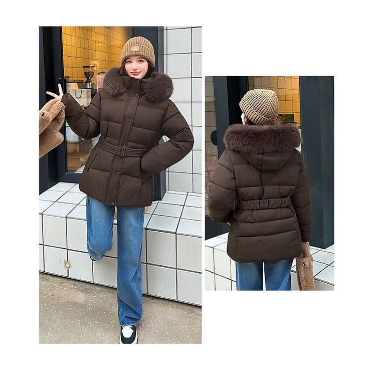 フーディーダウンジャケット 中綿アウター | SUNSHINE CLOSET | 詳細画像14 