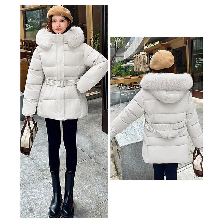 フーディーダウンジャケット 中綿アウター | SUNSHINE CLOSET | 詳細画像4 