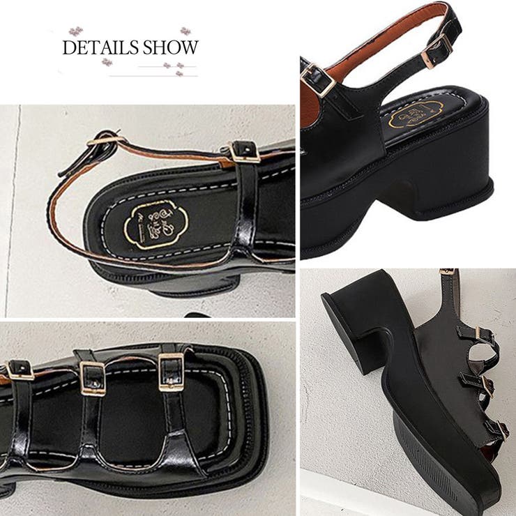 韓国 厚底 ヒールサンダル レディース | SUNSHINE CLOSET | 詳細画像3 