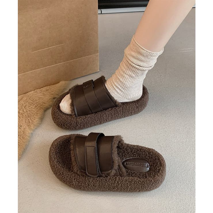 ファーサンダル 厚底 レトロボアサンダル | SUNSHINE CLOSET | 詳細画像1 