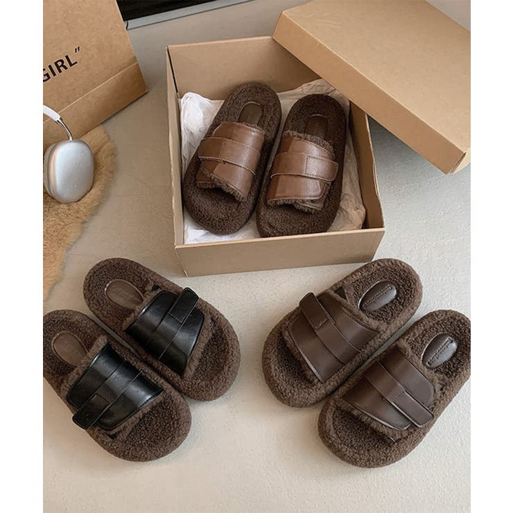 ファーサンダル 厚底 レトロボアサンダル | SUNSHINE CLOSET | 詳細画像13 