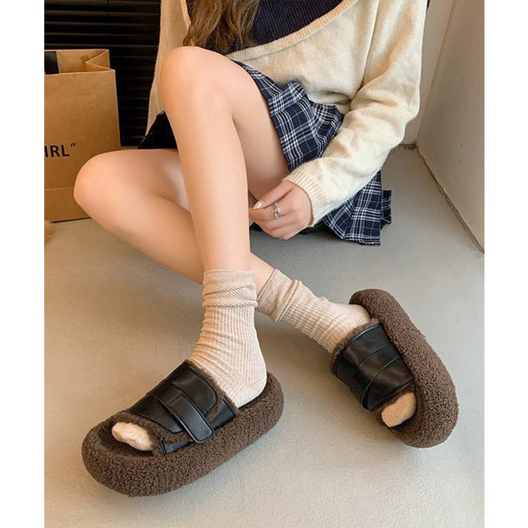 ファーサンダル 厚底 レトロボアサンダル | SUNSHINE CLOSET | 詳細画像5 