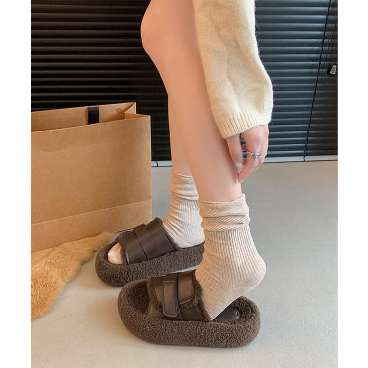 ファーサンダル 厚底 レトロボアサンダル | SUNSHINE CLOSET | 詳細画像7 