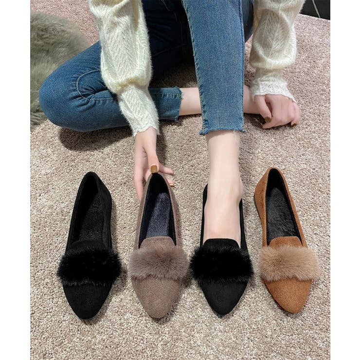 ファー付きパンプスポインテッドトゥ韓国風 | SUNSHINE CLOSET | 詳細画像2 