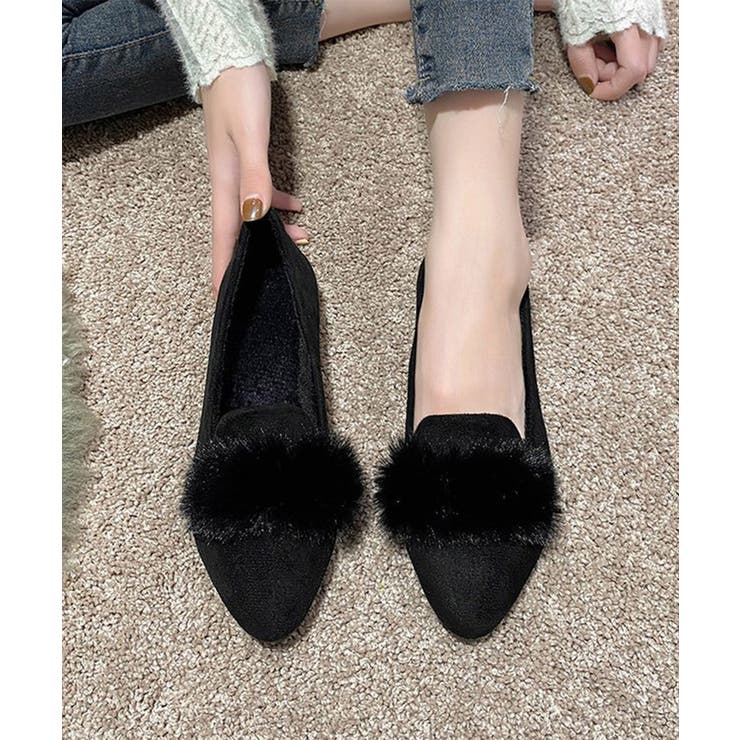 ファー付きパンプスポインテッドトゥ韓国風 | SUNSHINE CLOSET | 詳細画像3 