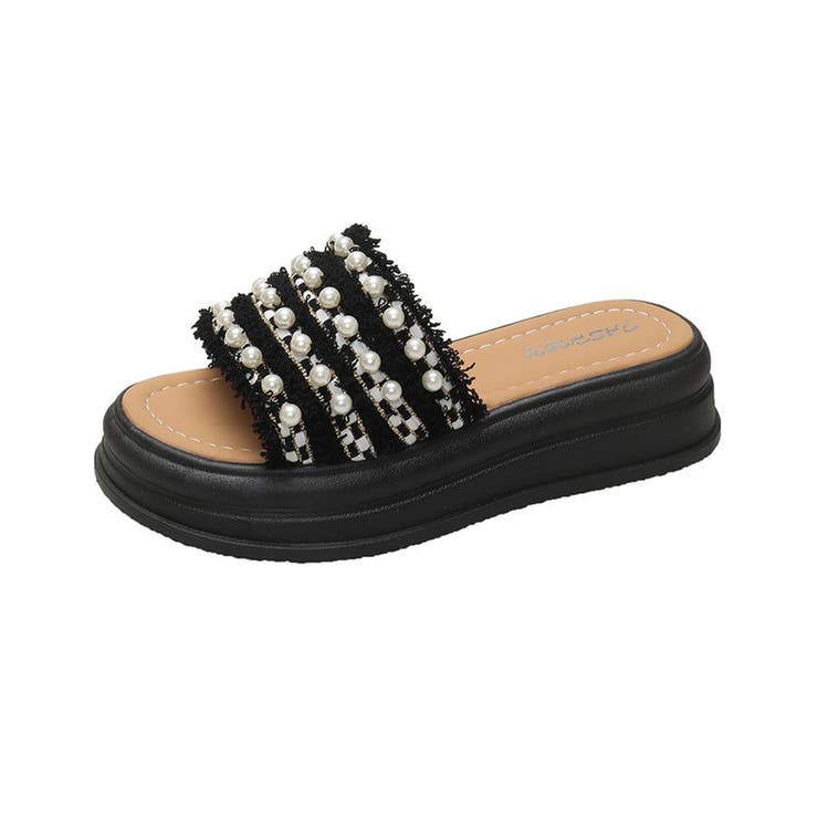 厚底サンダル パール付きフラットサンダル | SUNSHINE CLOSET | 詳細画像17 