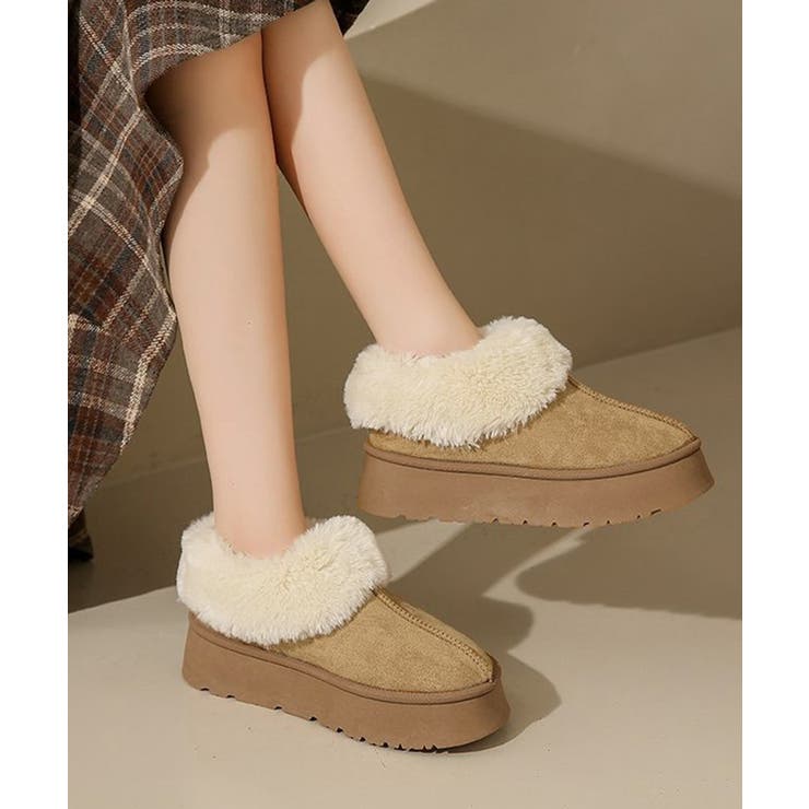 厚底ムートブーツ もこもこショートブーツ | SUNSHINE CLOSET | 詳細画像14 