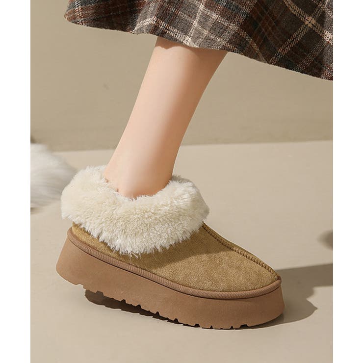 厚底ムートブーツ もこもこショートブーツ | SUNSHINE CLOSET | 詳細画像15 