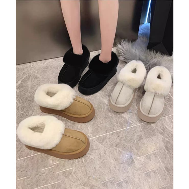 厚底ムートブーツ もこもこショートブーツ | SUNSHINE CLOSET | 詳細画像18 