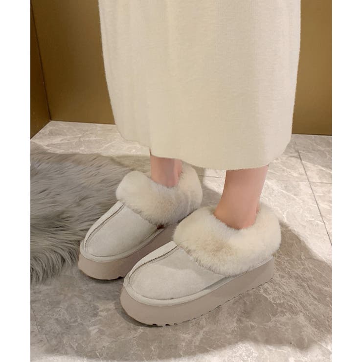 厚底ムートブーツ もこもこショートブーツ | SUNSHINE CLOSET | 詳細画像5 