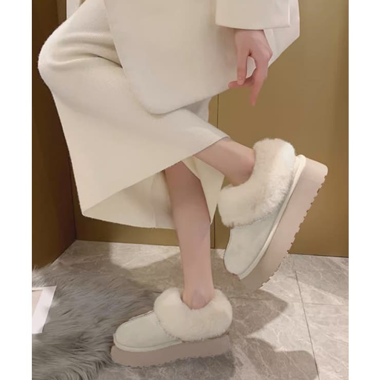 厚底ムートブーツ もこもこショートブーツ | SUNSHINE CLOSET | 詳細画像6 