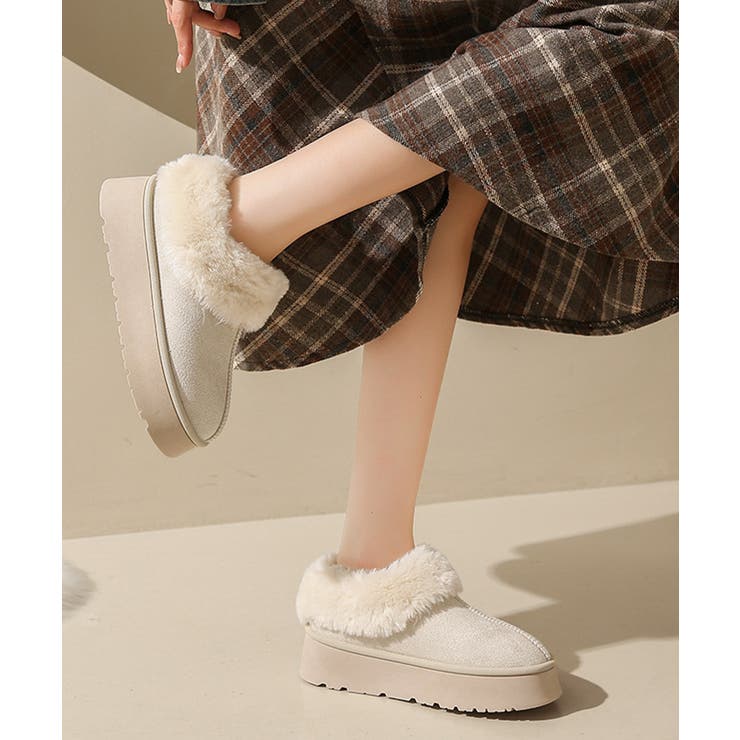 厚底ムートブーツ もこもこショートブーツ | SUNSHINE CLOSET | 詳細画像7 