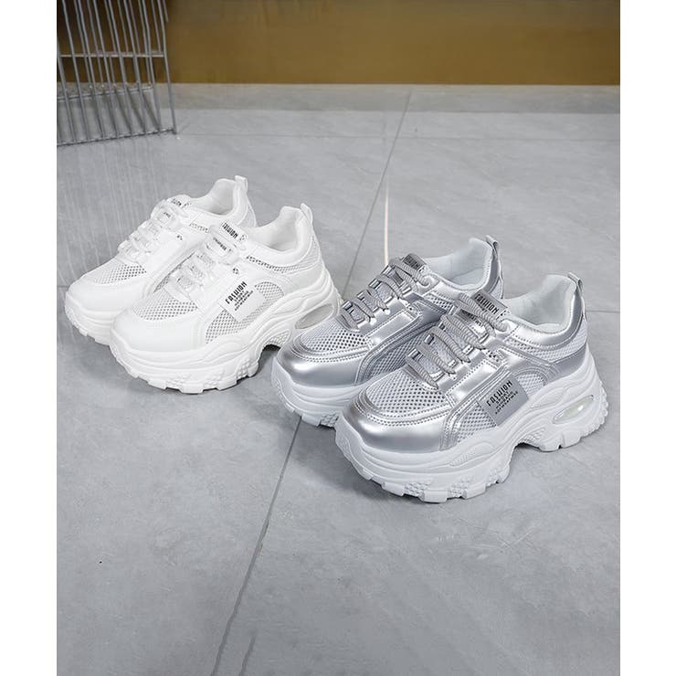 美脚メッシュスポーツシューズ 軽量可愛い韓国風ダッドスニーカー ランニングシュー… | SUNSHINE CLOSET | 詳細画像11 