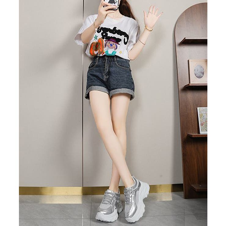 美脚メッシュスポーツシューズ 軽量可愛い韓国風ダッドスニーカー ランニングシュー… | SUNSHINE CLOSET | 詳細画像13 
