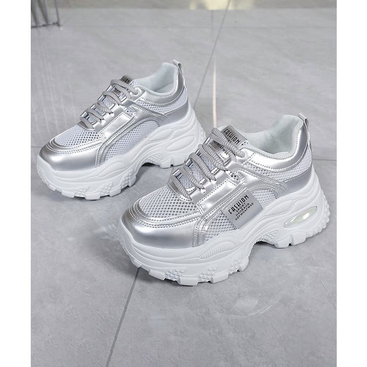 美脚メッシュスポーツシューズ 軽量可愛い韓国風ダッドスニーカー ランニングシュー… | SUNSHINE CLOSET | 詳細画像15 