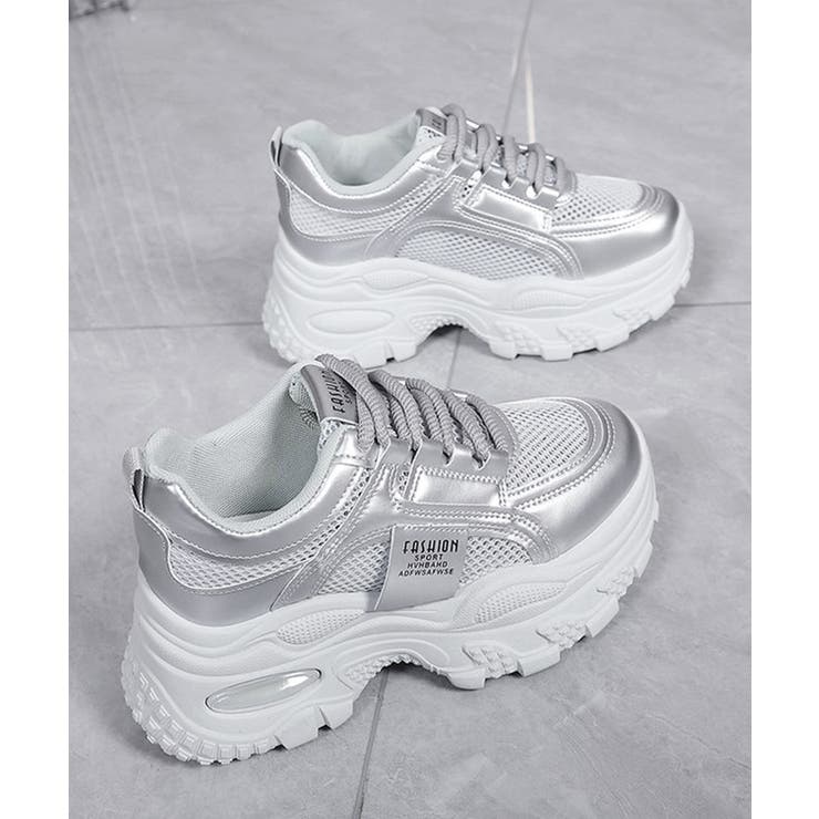 美脚メッシュスポーツシューズ 軽量可愛い韓国風ダッドスニーカー ランニングシュー… | SUNSHINE CLOSET | 詳細画像16 