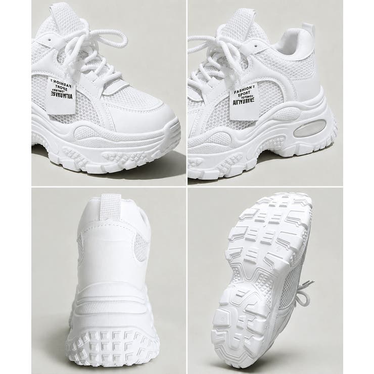 美脚メッシュスポーツシューズ 軽量可愛い韓国風ダッドスニーカー ランニングシュー… | SUNSHINE CLOSET | 詳細画像19 