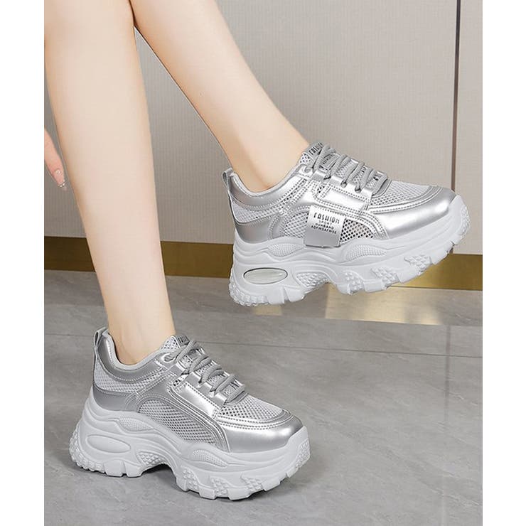 美脚メッシュスポーツシューズ 軽量可愛い韓国風ダッドスニーカー ランニングシュー… | SUNSHINE CLOSET | 詳細画像7 