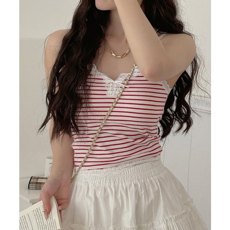 レディース フェミニンリブブラキャミ バイカラー | SUNSHINE CLOSET | 詳細画像19 