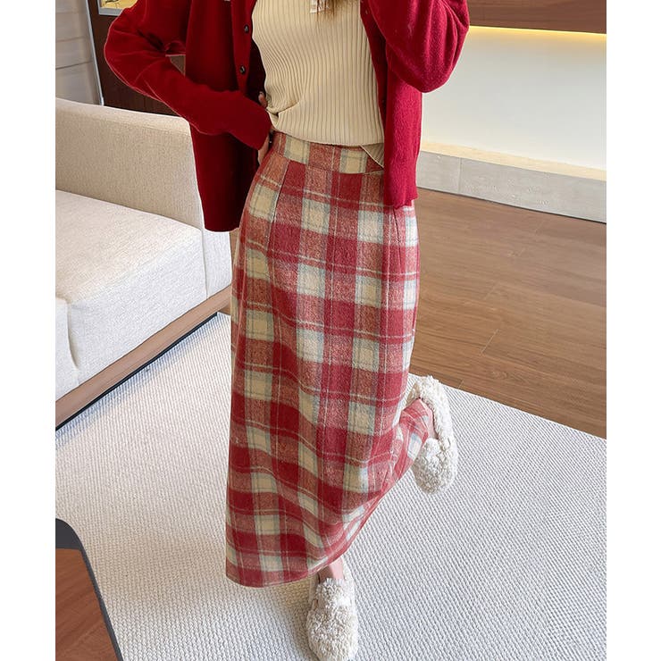 チェック柄タイトスカート バックスリット | SUNSHINE CLOSET | 詳細画像14 