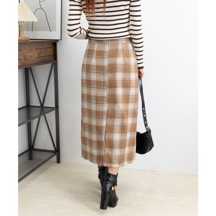 チェック柄タイトスカート バックスリット | SUNSHINE CLOSET | 詳細画像20 