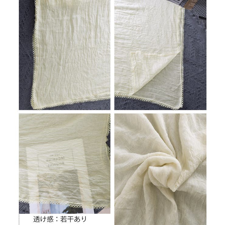 レディースレース裾ショール 軽薄透け感 大きめシアースカーフUV対策冷房対策 | SUNSHINE CLOSET | 詳細画像29 