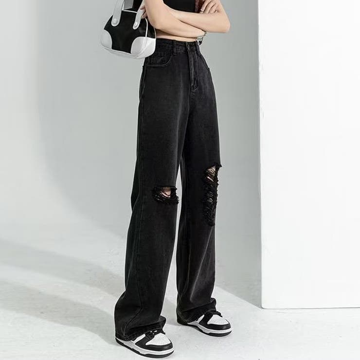 カットダメージ デニムパンツ ストリート | SUNSHINE CLOSET | 詳細画像5 