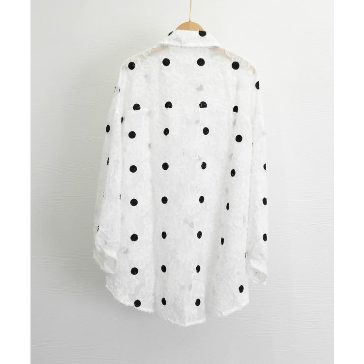 ドット柄カーディガン シースルートップス | SUNSHINE CLOSET | 詳細画像20 